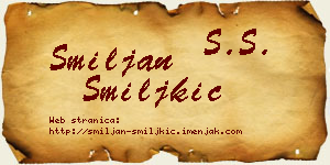 Smiljan Smiljkić vizit kartica